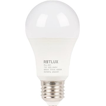 

RETLUX RLL 601 A60 E27 bulb 7W CW D
