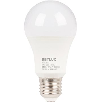 

RETLUX RLL 600 A60 E27 bulb 7W WW D