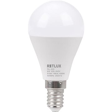 

RETLUX RLL 633 G45 E14 miniG 6W CW D