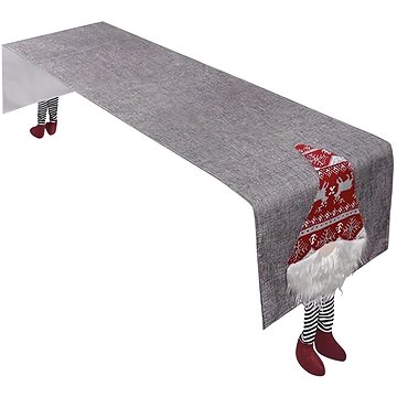 

Ruhhy 22501 Vánoční Běhoun na stůl s filcovými nožičkami 180 × 33 cm, šedý
