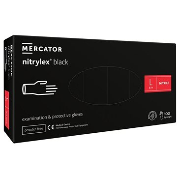 

MERCATOR MEDICAL Nitrylex Black černé, 100 ks, vel. L