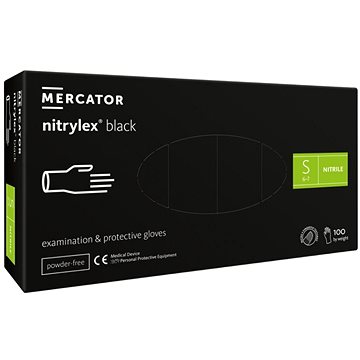

MERCATOR MEDICAL Nitrylex Black černé, 100 ks, vel. S