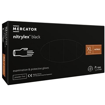

MERCATOR MEDICAL Nitrylex Black černé, 100 ks, vel. XL