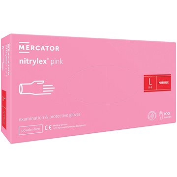 

MERCATOR MEDICAL Nitrylex Pink růžové, 100 ks, vel. L