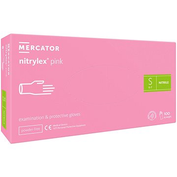 

MERCATOR MEDICAL Nitrylex Pink růžové, 100 ks, vel. S