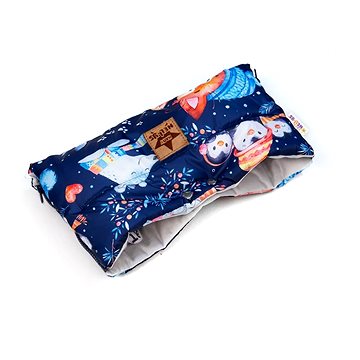 

Baby Nellys Rukávník ke kočárku PREMIUM Winter friends, granátový