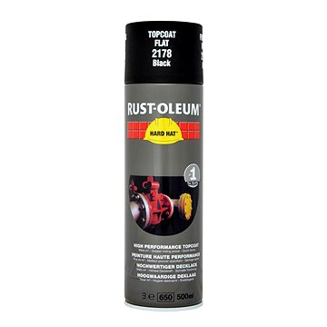 

Rust-Oleum Černá matná barva ve spreji HARD HAT Topcoat 500 ml