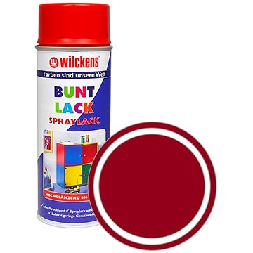 

Wilckens Syntetická vrchní barva ve spreji vysoký lesk 400 ml červená, WI.16030300140