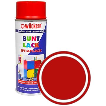 

Wilckens Syntetická vrchní barva ve spreji vysoký lesk 400 ml červená, WI.16030000140