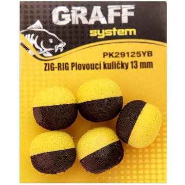 

Graff Zig-Rig Plovoucí kulička 13mm Žlutá/Černá 5ks