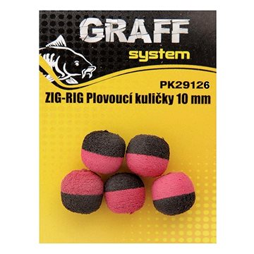 

Graff Zig-Rig Plovoucí kulička 10mm Černá/Červená 5ks