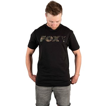 

FOX Black/Camo Print T-Shirt Velikost S