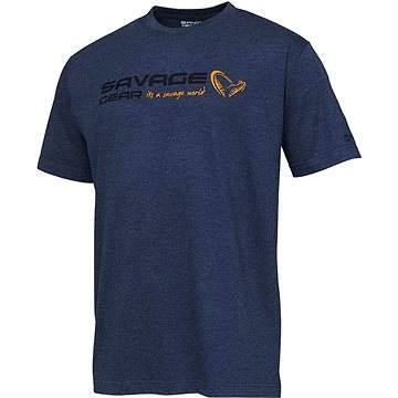 

Savage Gear Signature Logo T-Shirt Blue Melange Velikost S