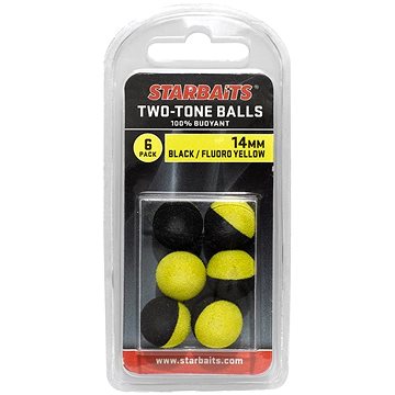 Starbaits Two Tones Balls 14mm Black/Yellow 6ks - Umělá nástraha