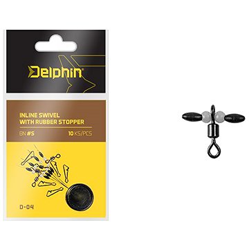

Delphin Inline swivel with rubber stopper D-04 Velikost S 2 × 10 ks