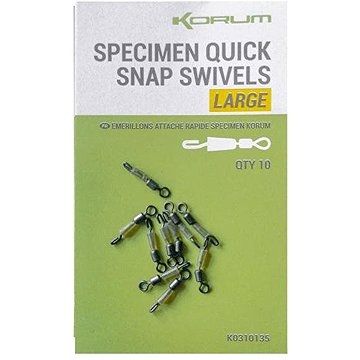 

Korum Specimen Quick Snap Swivels Large 2 × 10 ks