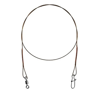 

Delphin Ocelové lanko BOMB! s obratlíkem a karabinkou 4 × 49 vláken 9 kg 30 cm 2 ks