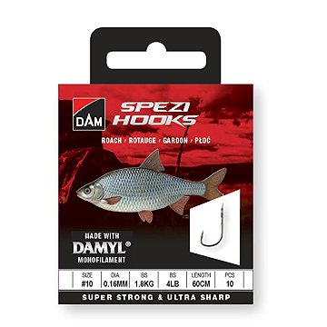 

DAM Spezi Roach 2 × Velikost 12 0,14 mm 1,5 kg 3 lb 60 cm 10 ks