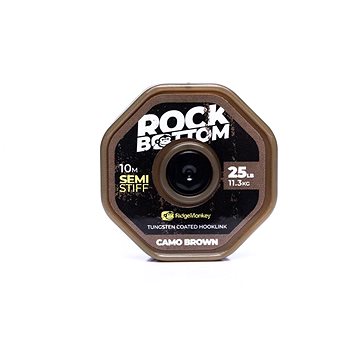 

RidgeMonkey RM-Tec Rock Bottom Tungsten Coated Semi Stiff 25lb 10m Camo Brown