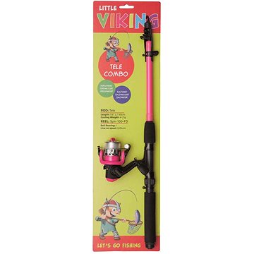 

Kinetic Prut s navijákem Little Viking Tele Combo 5'6", 1,65 m, L 4-21 g, Fuchsia