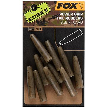 

Fox Edges Power Grip Tail Rubbers, velikost 7, barva camo, 10 ks