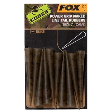 

Fox Edges Power Grip Naked Line Tail Rubbers, velikost 7, barva camo, 10 ks