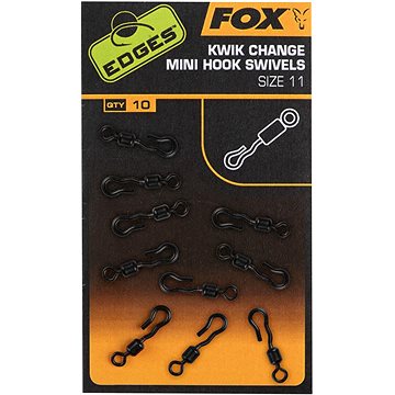 

Fox Edges Kwik Change Mini Hook Swivels, velikost 11, 10 ks