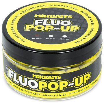 

Mikbaits Mini Plovoucí fluo boilies Ananas N-BA 100 ml 10 mm