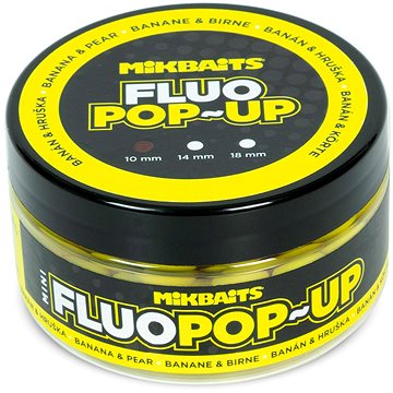 

Mikbaits Mini Plovoucí fluo boilies Banán Hruška 100 ml 10 mm
