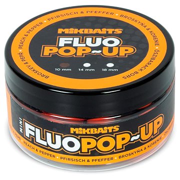 

Mikbaits Mini Plovoucí fluo boilies Broskev Pepř 100 ml 10 mm