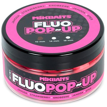 

Mikbaits Mini Plovoucí fluo boilies Jahoda 100 ml 10 mm