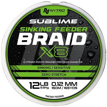 

Nytro Sublime X8 Sinking Feeder Braid 150 m 0,12 mm 5,9 kg