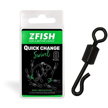 

Zfish Obratlík Quick Change Swivel Matt Velikost 12, 20 kg 10 ks