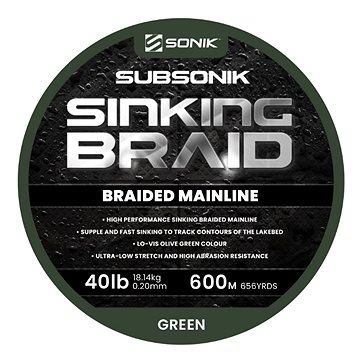 

Sonik Subsonik Sinking Braid 600m 0,20mm 40lb