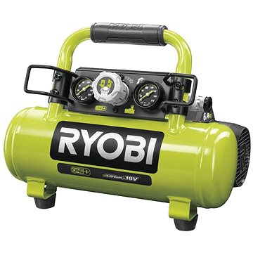 

RYOBI Kompresor se vzdušníkem 3,8l, bezolejový AKU R18AC-0 (bez AKU)