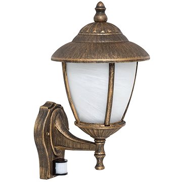 

Rabalux - VenKovní nástěnné svítidlo se senzorem 1xE27/60W/230V IP43 Zlatá