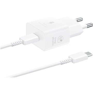 

Samsung nabíjecí adaptér USB-C (25W) bílý s kabelem v balení