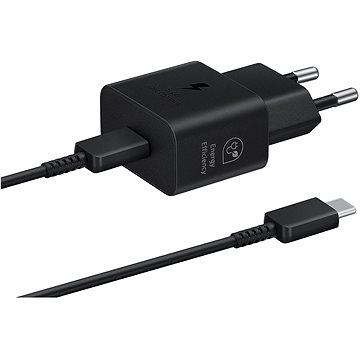 

Samsung cestovní nabíječka USB-C 25W + USB-C datový kabel Black (Bulk)