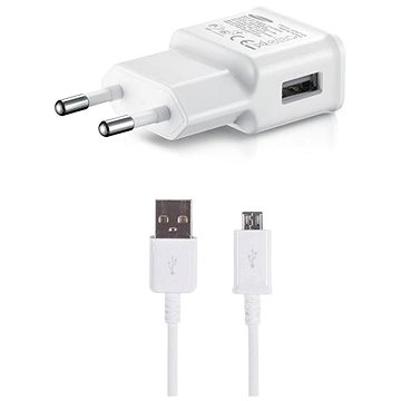

Samsung cestovní nabíječka 15W + microUSB datový kabel White (Bulk)