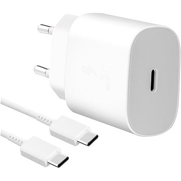 

Samsung cestovní nabíječka 25W + USB-C/USB-C datový kabel White (Bulk)