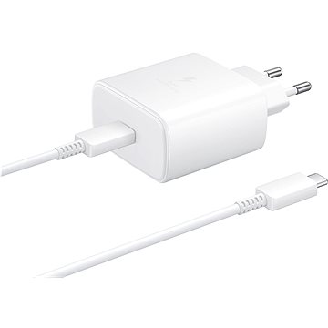 

Samsung cestovní nabíječka 45W + USB-C/USB-C datový kabel White (Bulk)