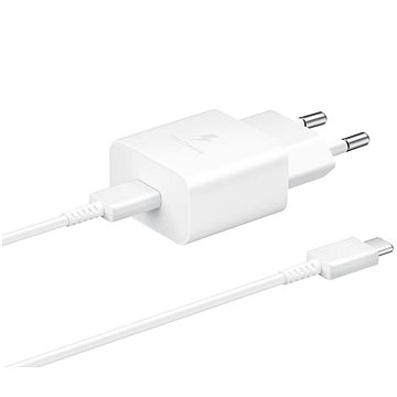 

Samsung cestovní nabíječka 15W + USB-C/USB-C datový kabel White (Bulk)