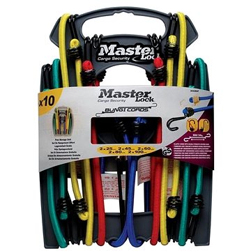

Master Lock - Set 10 ks upínací gumy s háčky Master Lock 3043EURDAT