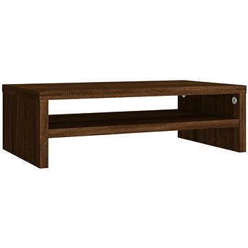 SHUMEE Stojan na monitor hnědý dub 42 × 24 × 13 cm kompozitní dřevo