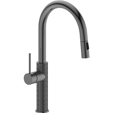 

SAPHO FLAWO stojánková dřezová baterie s výsuvnou sprškou, gun metal