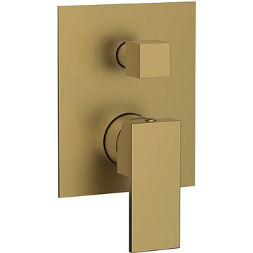 

SAPHO CUBEMIX podomítková sprchová baterie, 2 výstupy, zlato mat CM042GB