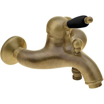 

SAPHO KIRKÉ BLACK nástěnná vanová baterie, černá páčka, bronz KI10NB