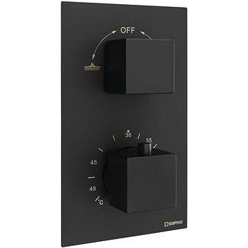 

SAPHO LATUS podomítková sprchová termostatická baterie, box, 2 výstupy, černá mat 1102-62B