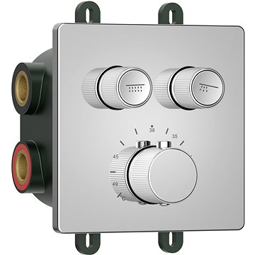 

SAPHO SMART SELECT podomítková sprchová termostatická baterie, box, 2 výstupy, chrom RP042