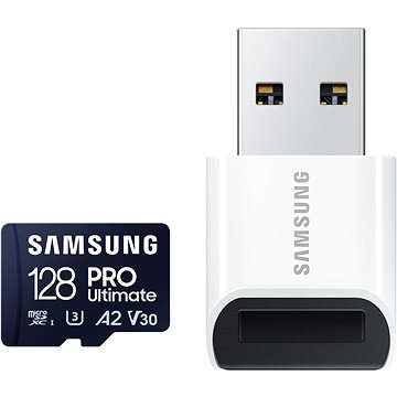 

Samsung MicroSDXC 128GB PRO Ultimate + USB adaptér